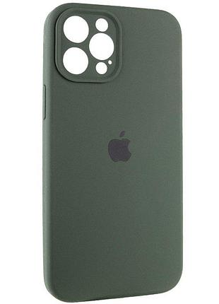 Чехол silicone case full camera protective (aa) для apple iphone 12 pro max (6.7") зеленый / cyprus green 3
