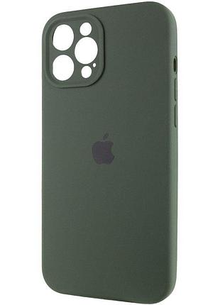 Чехол silicone case full camera protective (aa) для apple iphone 12 pro max (6.7") зеленый / cyprus green 4