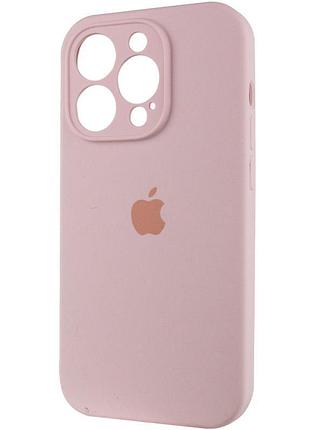 Чехол silicone case full camera protective (aa) для apple iphone 14 pro (6.1") розовый / chalk pink 3