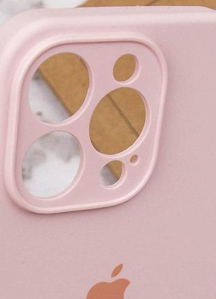 Чехол silicone case full camera protective (aa) для apple iphone 14 pro (6.1") розовый / chalk pink 6