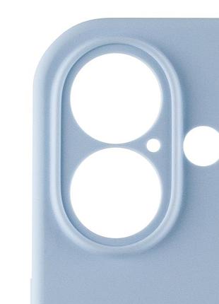 Чехол silicone case full camera protective (aa) для apple iphone 16 (6.1") голубой / sweet blue 3