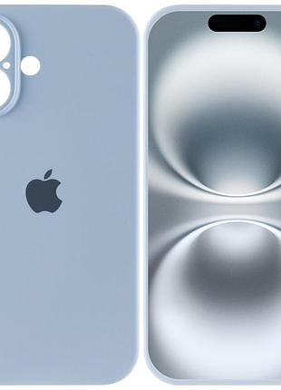 Чехол silicone case full camera protective (aa) для apple iphone 16 (6.1") голубой / sweet blue 4