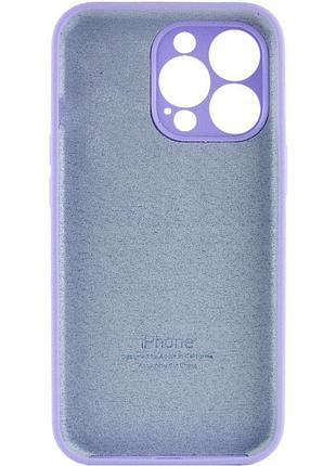 Чехол silicone case full camera protective (aa) для apple iphone 15 pro (6.1") сиреневый / dasheen 3