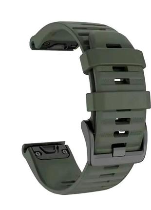Силиконовый ремешок для часов garmin fenix, enduro, tactix - quickfit 26 мм, armygreen (тип 2)