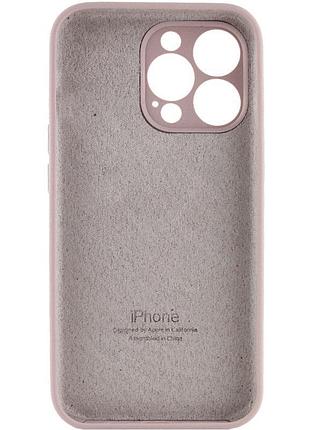 Чехол silicone case full camera protective (aa) для apple iphone 13 pro (6.1") серый / lavender 2