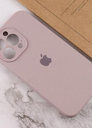 Чехол silicone case full camera protective (aa) для apple iphone 13 pro (6.1") серый / lavender 4