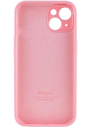 Чехол silicone case full camera protective (aa) для apple iphone 13 (6.1") розовый / light pink 3