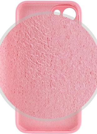 Чехол silicone case full camera protective (aa) для apple iphone 13 (6.1") розовый / light pink 4