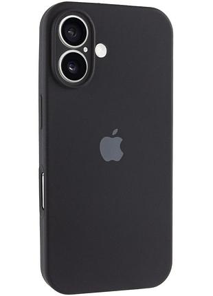 Чехол silicone case full camera protective (aa) для apple iphone 16 plus (6.7") черный / black 2