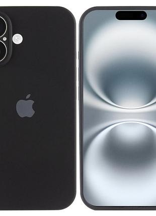 Чехол silicone case full camera protective (aa) для apple iphone 16 plus (6.7") черный / black 3