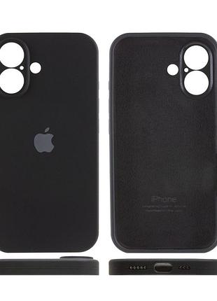 Чехол silicone case full camera protective (aa) для apple iphone 16 plus (6.7") черный / black 4