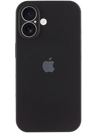 Чехол silicone case full camera protective (aa) для apple iphone 16 plus (6.7") черный / black 6