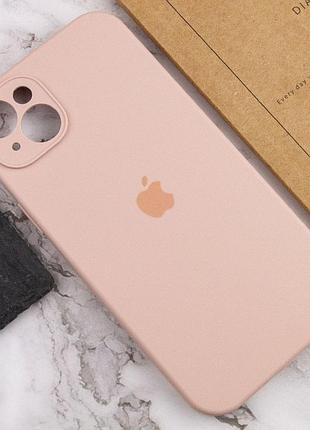 Чехол silicone case full camera protective (aa) для apple iphone 15 (6.1") розовый / pink sand 5
