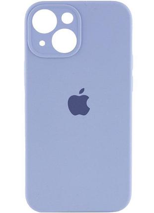 Чехол silicone case full camera protective (aa) для apple iphone 13 (6.1") голубой / lilac blue 2