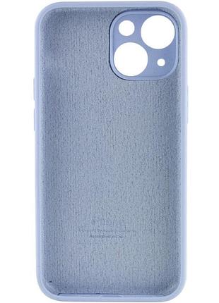 Чехол silicone case full camera protective (aa) для apple iphone 13 (6.1") голубой / lilac blue 3