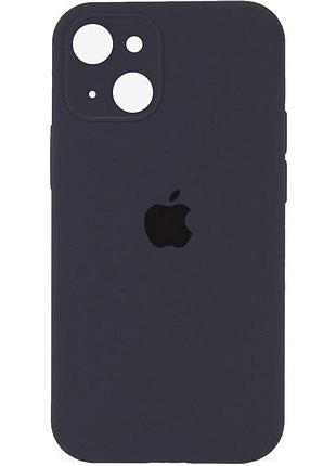 Чехол silicone case full camera protective (aa) для apple iphone 15 (6.1") серый / dark gray