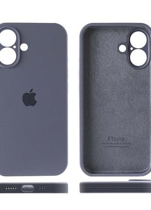 Чехол silicone case full camera protective (aa) для apple iphone 16 plus (6.7") серый / lavender gray 3