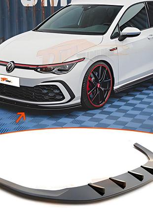 Передний лип-спойлер dpt (для gti, черный глянец) для volkswagen golf 8 2019- гг