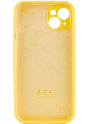 Чехол silicone case full camera protective (aa) для apple iphone 13 (6.1") желтый / yellow 5