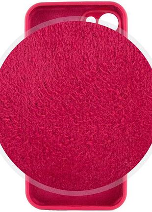 Чехол silicone case full camera protective (aa) для apple iphone 15 (6.1") красный / rose red 6