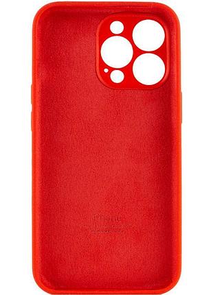 Чехол silicone case full camera protective (aa) для apple iphone 15 pro (6.1") красный / red 3