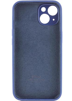 Чехол silicone case full camera protective (aa) для apple iphone 13 (6.1") синий / deep navy 2