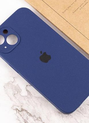 Чехол silicone case full camera protective (aa) для apple iphone 13 (6.1") синий / deep navy 4