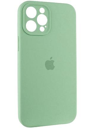 Чехол silicone case full camera protective (aa) для apple iphone 12 pro (6.1") зеленый / pistachio