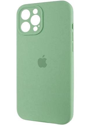 Чехол silicone case full camera protective (aa) для apple iphone 12 pro (6.1") зеленый / pistachio 2