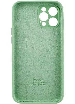 Чехол silicone case full camera protective (aa) для apple iphone 12 pro (6.1") зеленый / pistachio 3