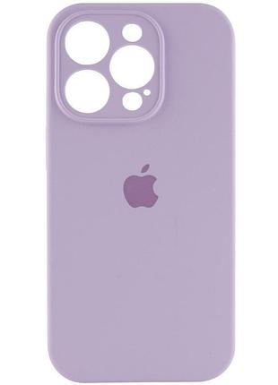 Чехол silicone case full camera protective (aa) для apple iphone 14 pro (6.1") сиреневый / lilac 2