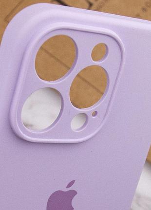 Чехол silicone case full camera protective (aa) для apple iphone 14 pro (6.1") сиреневый / lilac 6
