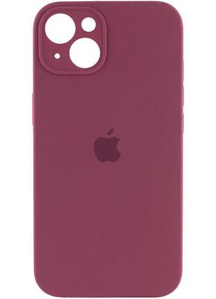 Чохол silicone case full camera protective (aa) для apple iphone 15 (6.1") бордовий / plum