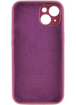 Чехол silicone case full camera protective (aa) для apple iphone 15 (6.1") бордовый / plum 2