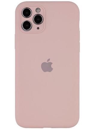 Чехол silicone case full camera protective (aa) для apple iphone 12 pro (6.1") розовый / pink sand 2
