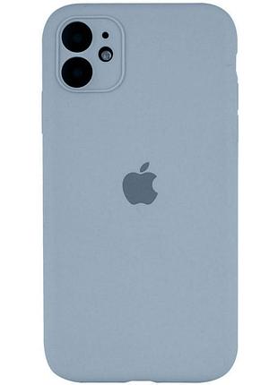 Чохол silicone case full camera protective (aa) для apple iphone 12 (6.1") блакитний / sweet blue