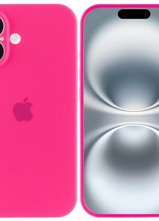 Чохол silicone case full camera protective (aa) для apple iphone 16 (6.1") рожевий / barbie pink 2