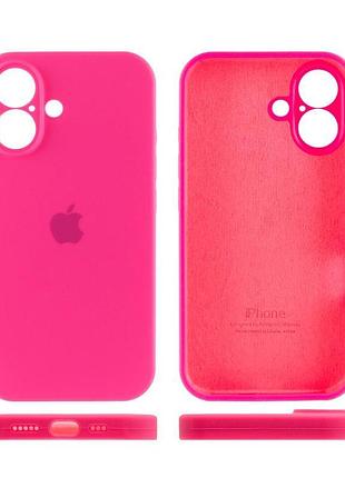 Чохол silicone case full camera protective (aa) для apple iphone 16 (6.1") рожевий / barbie pink 3