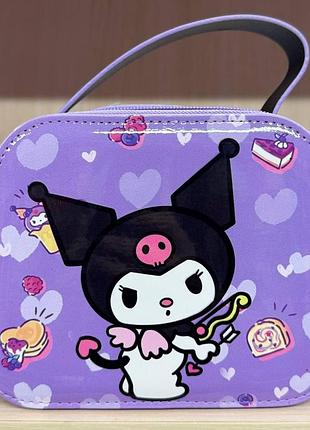 Детская сумочка kuromi фиолетовая для девочки 18×14×7 см