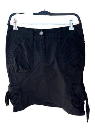 Чорна спідниця h&m карго  розмір: 34 (xs)