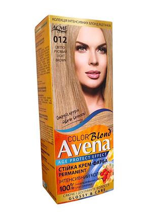 Стійка крем-фарба для волосся acme color avena 012 світло-русявий