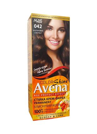 Стійка крем-фарба для волосся acme color avena 042 каштановий