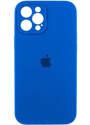 Чехол silicone case full camera protective (aa) для apple iphone 12 pro (6.1") синий / capri blue