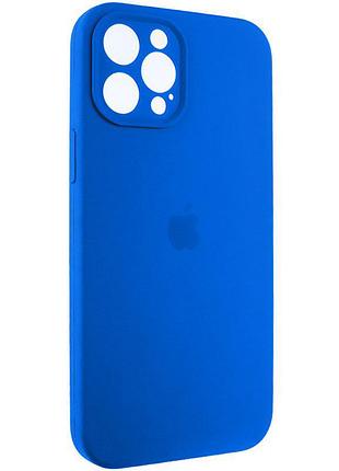 Чехол silicone case full camera protective (aa) для apple iphone 12 pro (6.1") синий / capri blue 2
