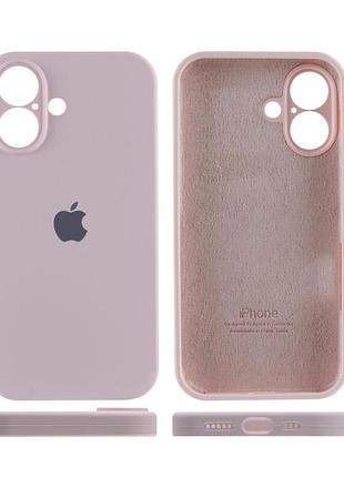 Чехол silicone case full camera protective (aa) для apple iphone 16 plus (6.7") розовый / chalk pink 3