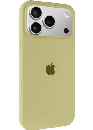 Чехол silicone case full camera protective (aa) для apple iphone 17 pro (6.3") желтый / yellow