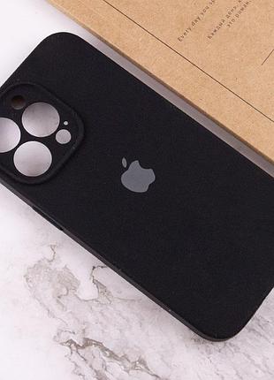 Чехол silicone case full camera protective (aa) для apple iphone 14 pro (6.1") черный / black 3