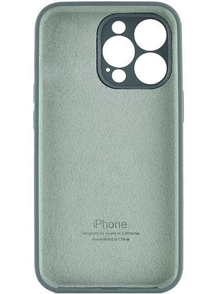 Чехол silicone case full camera protective (aa) для apple iphone 13 pro max (6.7") зеленый / pine green 3
