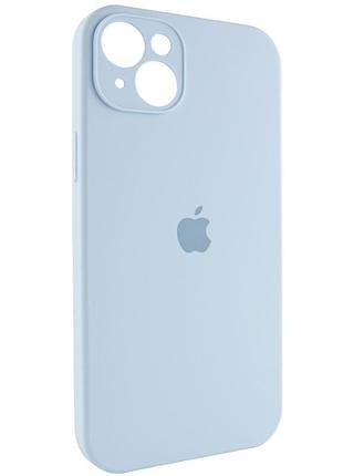 Чехол silicone case full camera protective (aa) для apple iphone 13 (6.1") голубой / sweet blue 3
