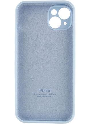 Чехол silicone case full camera protective (aa) для apple iphone 13 (6.1") голубой / sweet blue 5